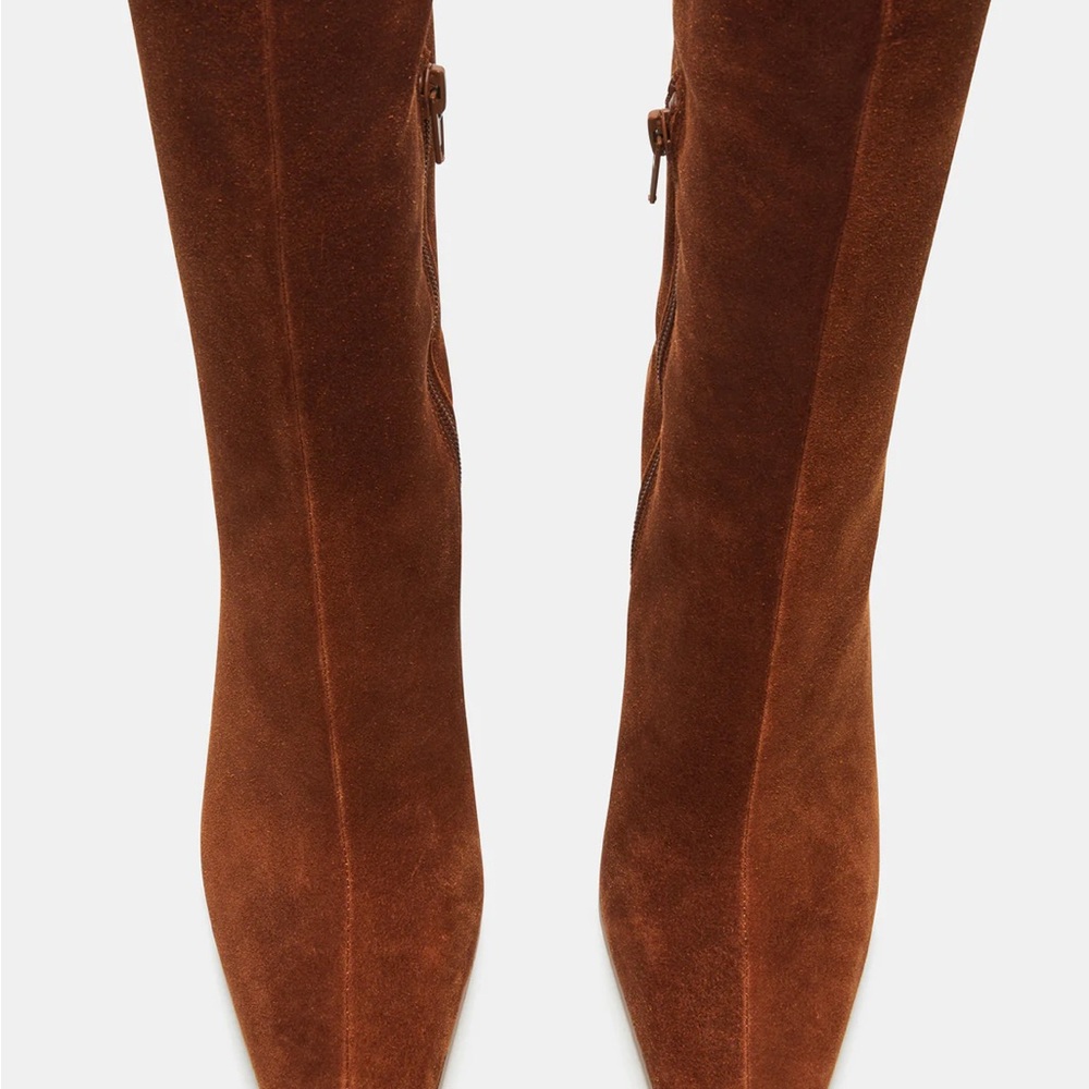 Brand new Cognac Suede Knee-High Boots - Picture 4 of 4
